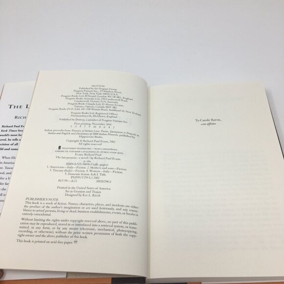 The Last Promise by Richard Paul Evans Hardbound Book - Picture 5 of 12